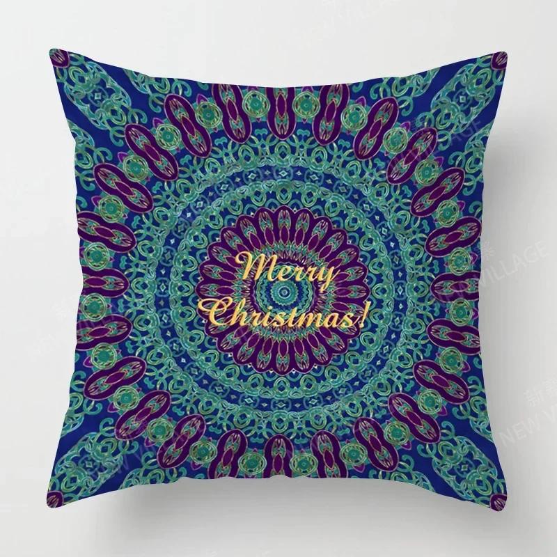Fall Home Decor Autumn Living Room Throw Pillow Cover Sofa Boho Cushion Cover Mandala