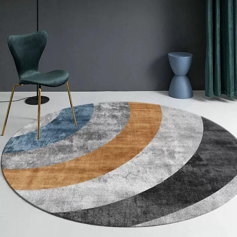 Nordic Light Luxury Round Carpets Modern Living Room Decoration Rugs Large Area Bedroom Decor Bedside Carpet Simple Lounge Rug