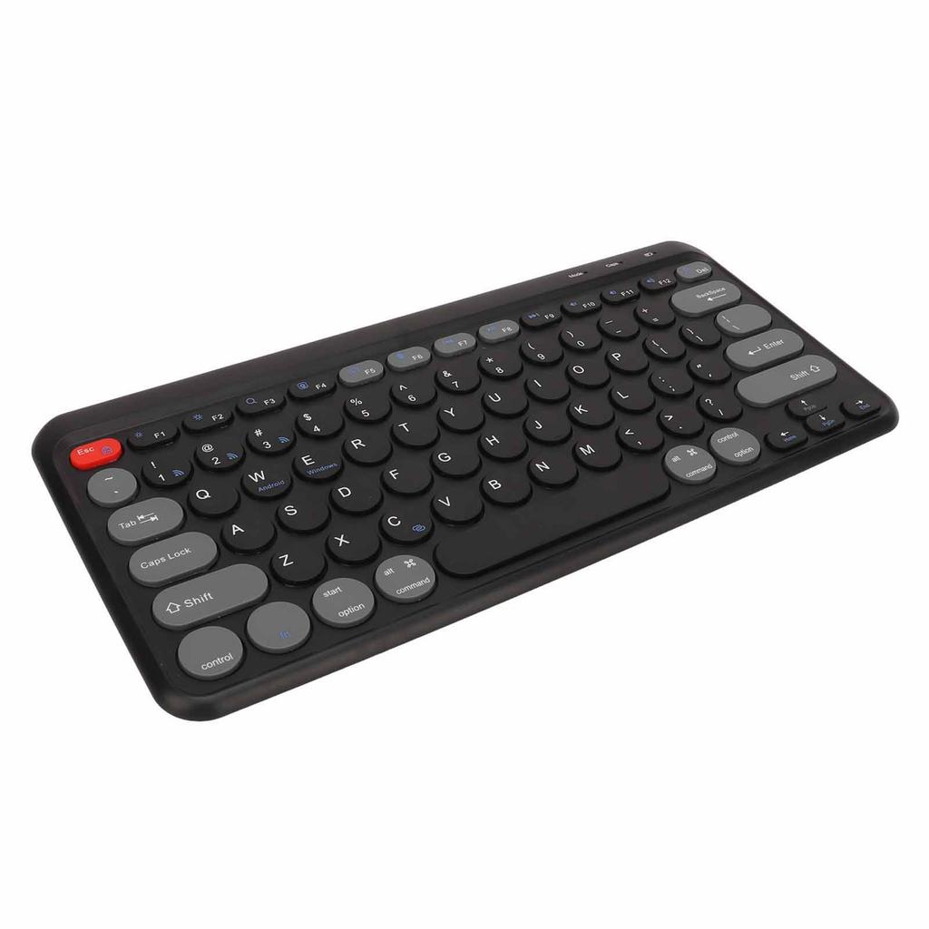 Compact Round Keycaps Mini Keyboard Wireless Bluetooth 2.4G Dual Mode Portable Slim Keyboard for