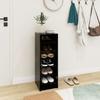 VidaXL Shoe Cabinet Black 31.5x35x90 Cm Chipboard