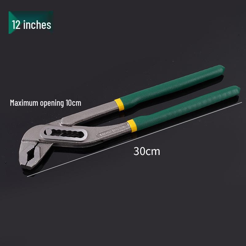 Lightweight Multi-Purpose Pipe Wrench Set with Rubber Grip - 8", 10", 12