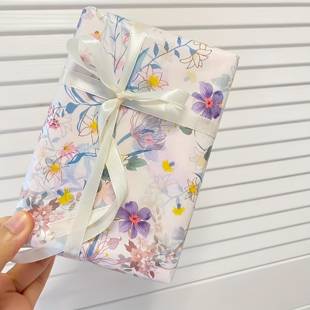 10 Arkuszy/zestaw Papier Tkankowy Kwiatowy Wzór Roślin i Kwiatów Do Pakowania Prezentów, Rękodzieła, Dekoracje Urodzinowe, Ślubne, Materiały do Bukietów, Wszechstronny Papier Dekoracyjny