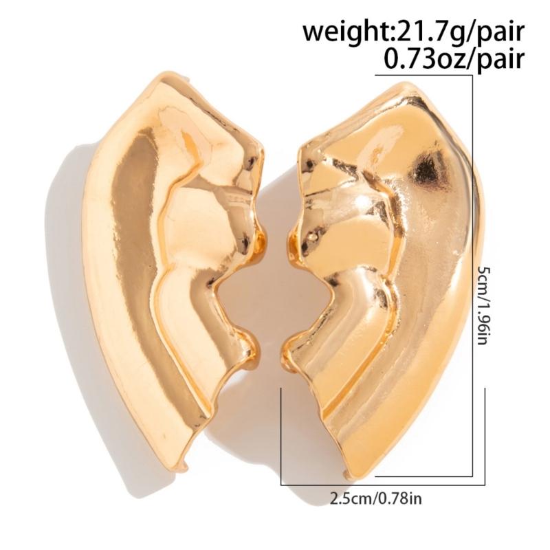 Trendy Alloy Studs Earrings with Distinctive Geometric Pattern Perfect for Women Who Love Statement Jewelry