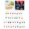 10Pcs Wine Glass Charm with Rings Drink Markers Label for for Drink Wine Cocktail Champagnes Tasting Party Decoration
