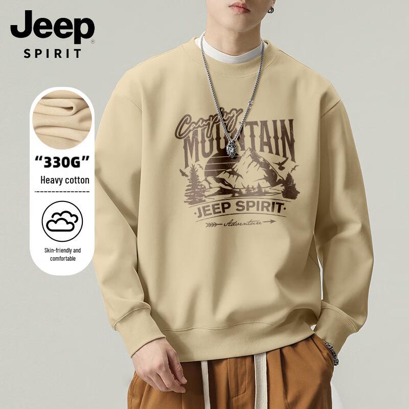 JEEP SPIRIT Men's Loose Fit Crewneck Sweatshirt