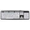 Black Low Vision Keyboard USB Wired Old People Keyboard with White Large Print Keys Old People Keyboard Large Print Keyboard