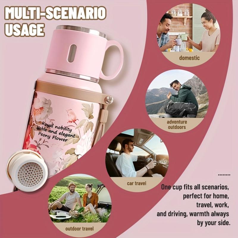 Good-looking 316 Stainless Steel with Insulated Bottle Cup and Suitable for Camping, Cycling, Office and Home-Four Seasons Drinks