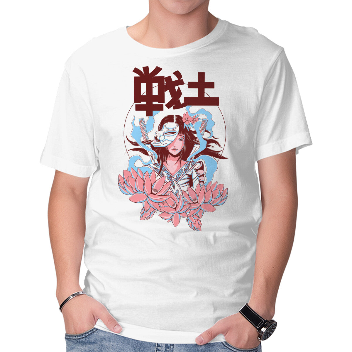 Unisex Crew Neck T-Shirt Samurai Secret Graphic Short Sleeve Casual Tee XS