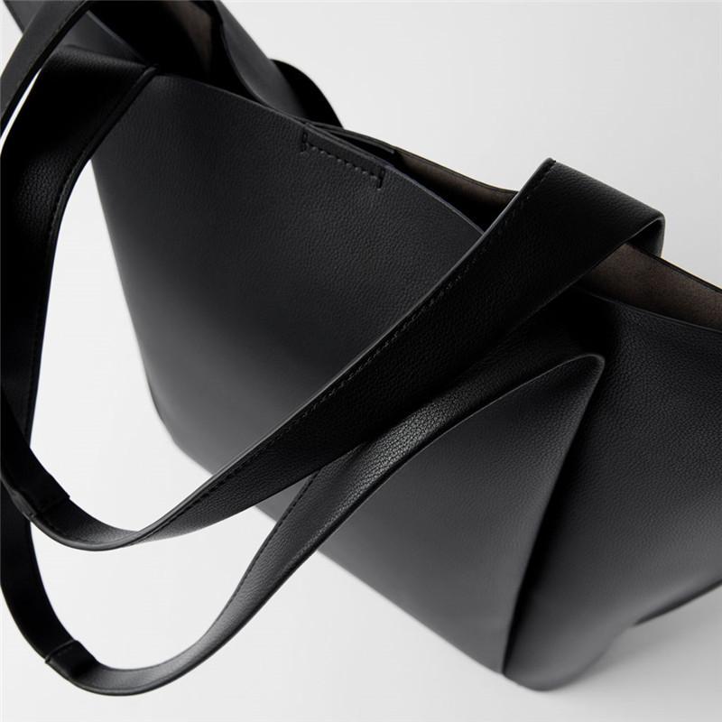 ZWomen's Bag New Soft Leather Shopping Bag Minimalist Large Capacity Commuting One Shoulder Handheld Tote Bag, Shopper Bag