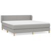Vidaxl Letto Continentale Con Materasso, Grigio Chiaro, Tessuto 160X200 Cm
