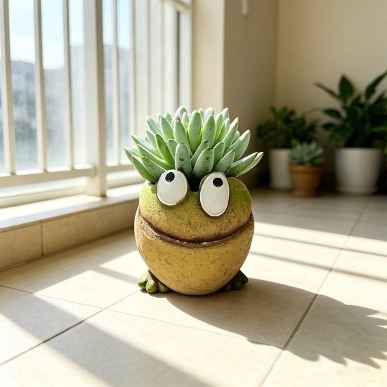 Animal Plant Pot, Animal-Shaped Resin Planter, Weather Resistant Matte Texture Plant Container for Outdoor Indoor Decor