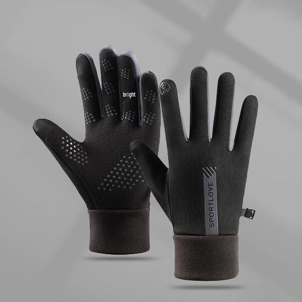 Unisex Plus Velvet Warm Gloves for Autumn/Winter: Non-slip, Touchscreen-Compatible for Cycling, Driving, or Skiing