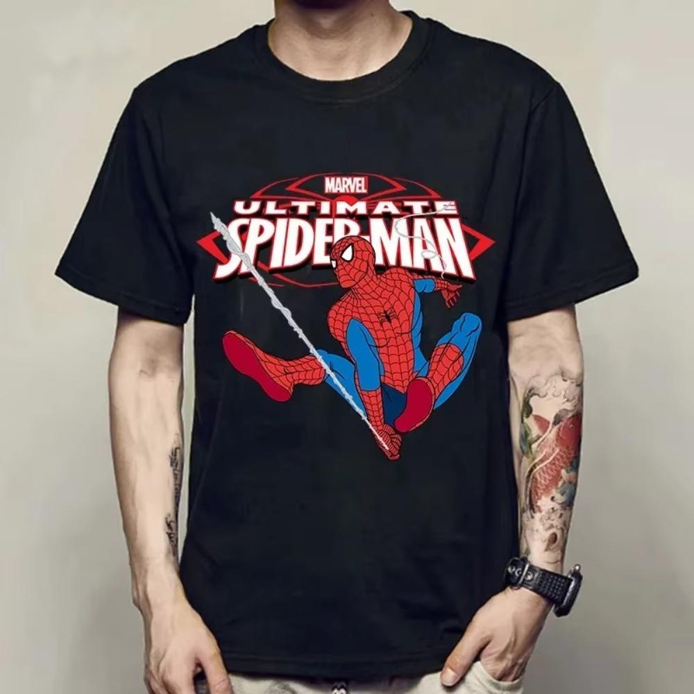 T Shirt For Men Cartoon Super Hero Spiderman T Shirt Streetwear Tops Harajuku Fashion Graphic T-Shirt Unisex Tshirt Y2k Top Male