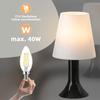 Lampe de table - NETTLIFE - Lot de 2 E14 - Métal noir - Style scandinave/modern