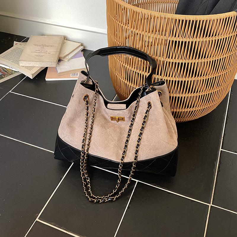 Mode neue Diamant Handtasche Pendler Retro Kette große Kapazität Umhängetasche Schulter Achseltasche Tragetasche