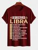 2026 New Pure Cotton Tshirt Libra Top Ten Rules Astrology Print Crew Neck Short Sleeve Casual Top