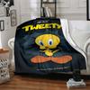 1 Stück Tweety Vogel Looney Tunes Flanelldecke, Weich Hautfreundlich mit Digitaldruck, Verschiedene Größen erhältlich für Familie, Freunde, Geburtstag