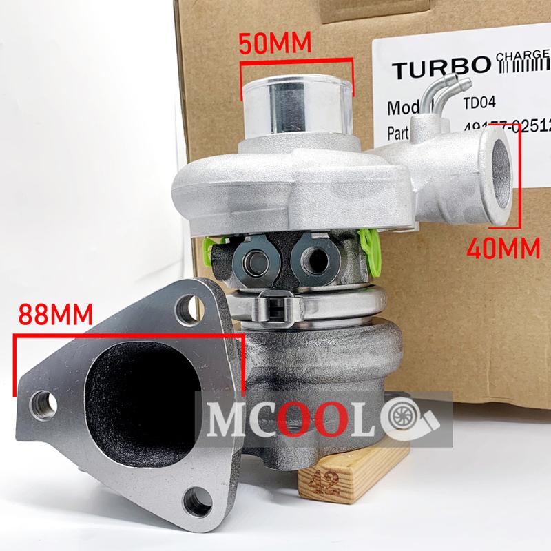 

TD04 Turbocharger For Mitsubishi L200 Montero PAJERO Galloper 4D56 4D56Q 2.5L Turbo 49177-02512 4917702513 MR355225 water cooled