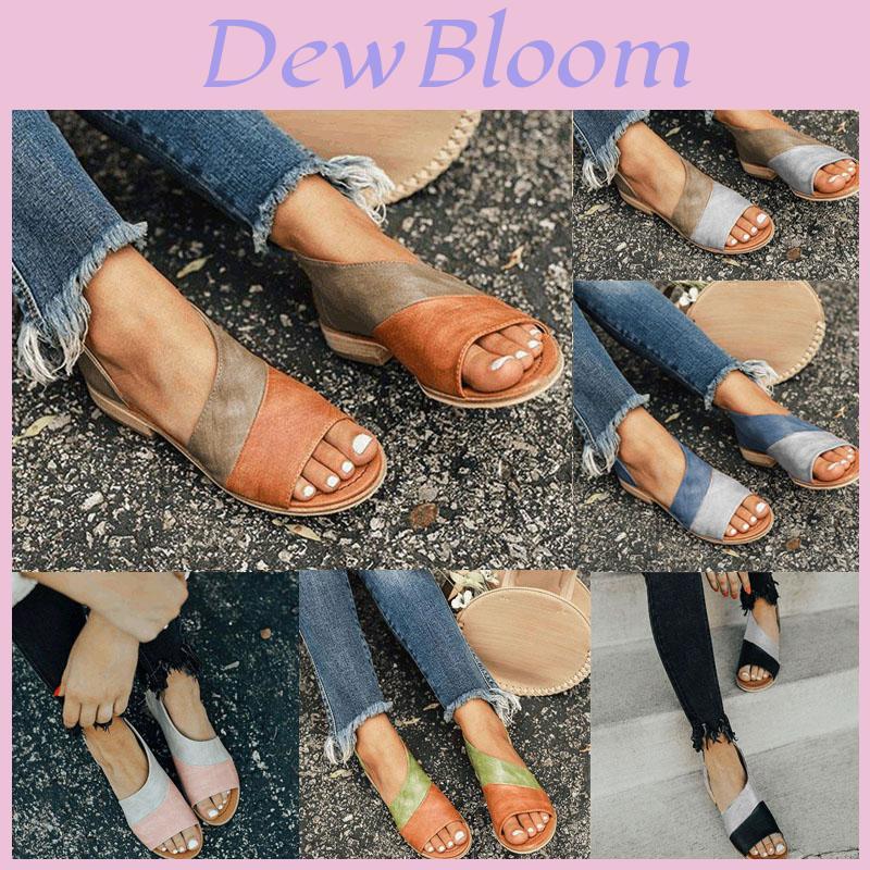 Elegant Women's Fish Mouth Sandals With Stylish Color Matching And Comfort Low Square Heel