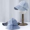 2025 Classic Unisex Denim Bucket Hat Solid Color Washed Distressed Sun Hats Lightweight Fisherman Cap For Women Men