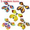5 Pcs Magic Wind Up Flying Butterfly, Rubber Band Powered Magic Fairy Flying Toy, Great Surprise Gift ,Party Favor Random, Christmas Magic,