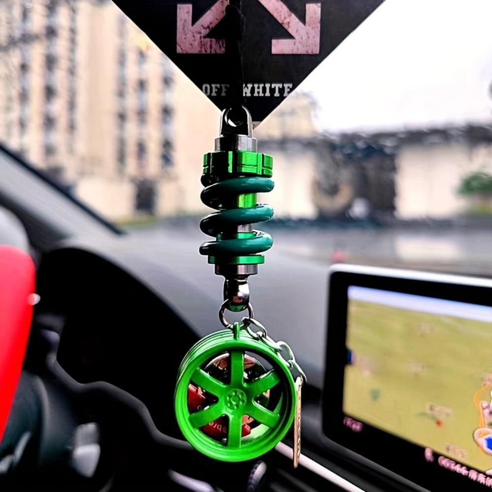Модификация автомобиля ступица колеса металлический ключ подвеска персонализированный амортизатор сплав автомобиль ювелирные изделия мужской брелок ювелирные изделия