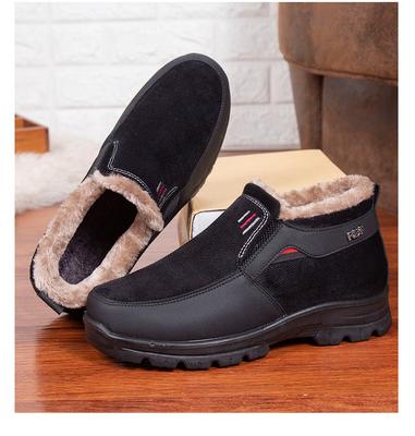 Fashion 48 Winter Snow Boots Men Casual Slip On Ankle Boots Warm Fur Comfortable Sneakers Non-slip Botas Men Shoes Zapatos Hombre 2024