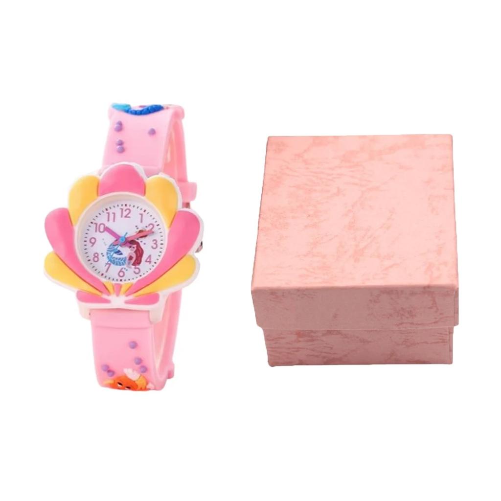 2025 New Sunflower Cloud Printed Silicone Band Children's Watch Girl Cute Cartoon Quartz Watch Kids Watches Boys Girl Watche