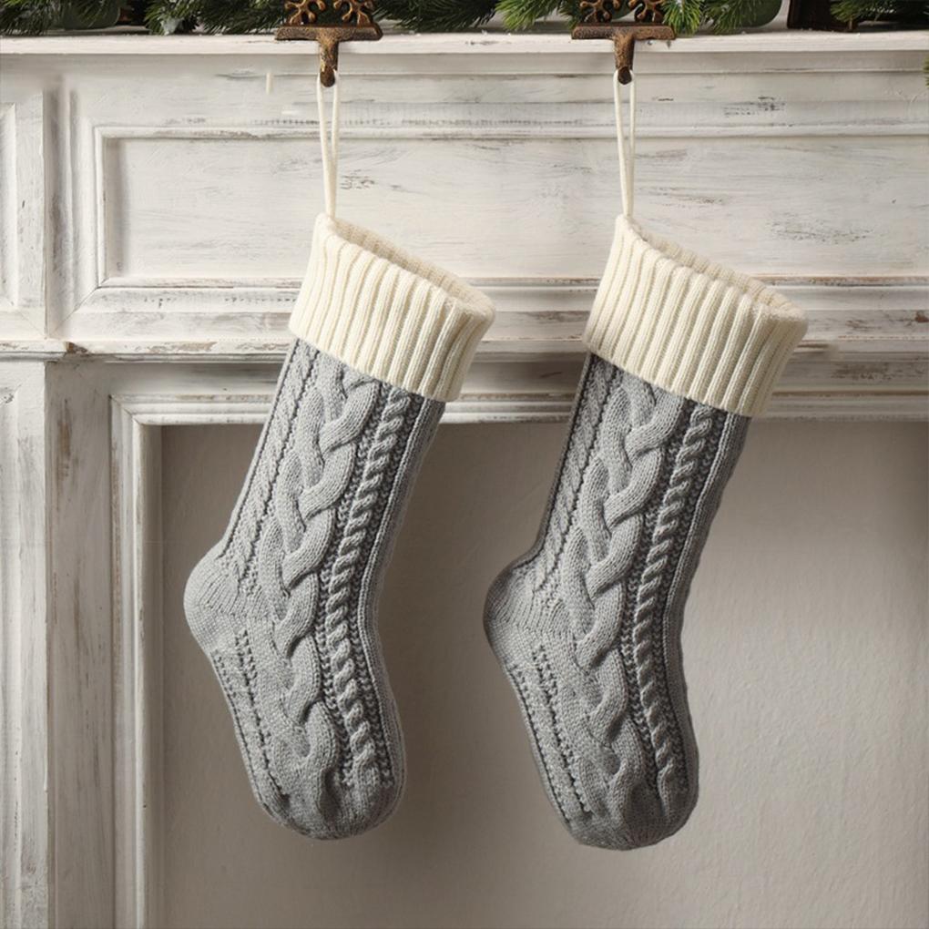 Cozy Warmth Large Staggered Fried ForDough Twists Christmas Stockings For Tree Warm Feeling - Thick Type D