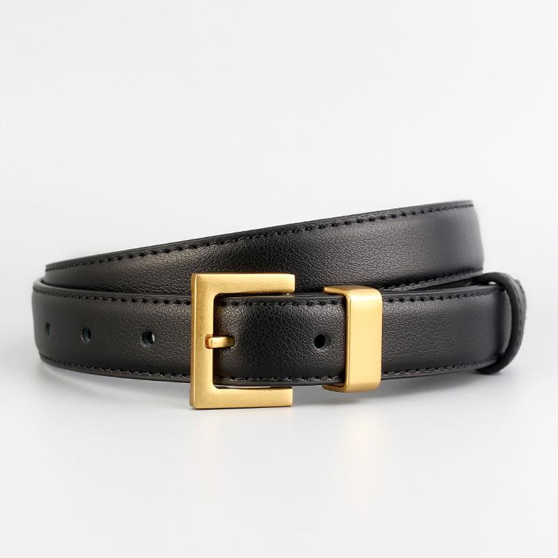 Genuine Leather Womens Belt For Casual And Business Wear With Metal Buckle