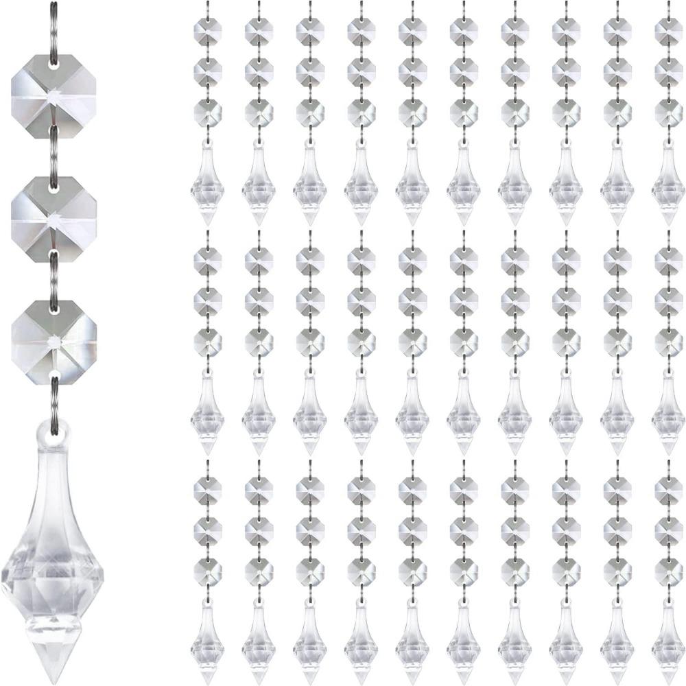 30PC DIY Christmas Crystal Snowflake Pendant Christmas Acrylic Decorative Pendant Pendant Wedding Holiday Party Venue Decoration