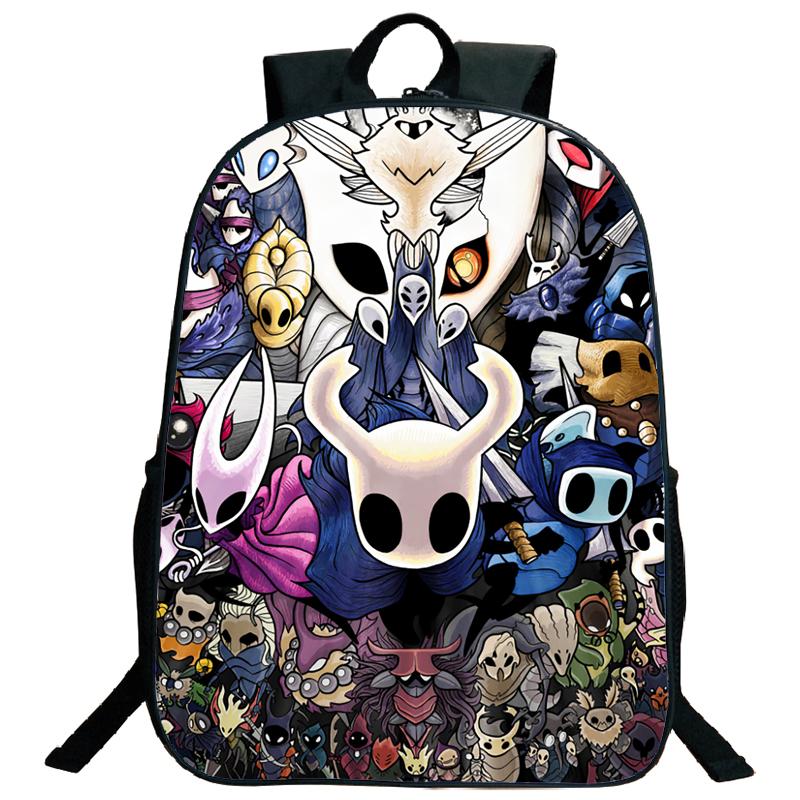 Hollow Knight Backpacks Hot Game Lightweight Laptop Teens School Bags Women Girls Capacity Cartoon Travel Mochilas
