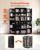 Media Storage Cabinet, 6-Tier DVD Shelf Organizer, 610 X 368 X 1270 Mm Multimedia Storage Organizer for CDs, DVDs, Books, Games, CD Shelf for Living