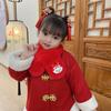 Festive Child's Snood: Red Faux Rabbit Fur for Autumn & Winter