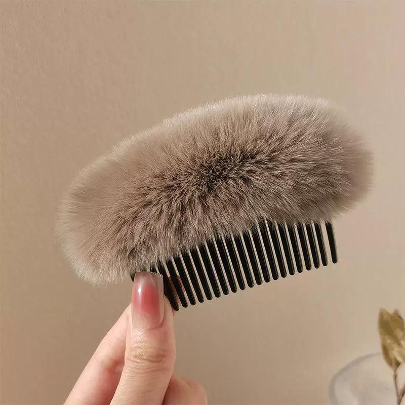 Hair comb hai forehead finishing and storage artifact, back of head plush hair accessories, hair comb insertion comb bangs hair card woman