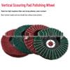 4-Inch Vertical Scouring Pad Wheel for Angle Grinders - Sanding, Polishing & Metal Finishing