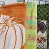 1Pc 39x64cm Halloween Series Pumpkin Skull Printed Cotton Cleaning Cloth Kitchen Hand Tea Towel Party Gift