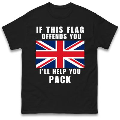 If This Flag Offends You I'll Help You Pack T-Shirt Tshirt Mens Womens Tops Unisex Tees 100% Cotton