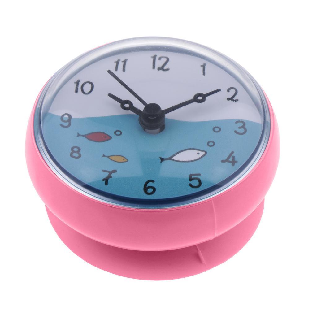 Shower Bath Time Display Wall Clock Machine Blue Silicone Modern Decor for Bathroom and Shower