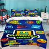 Set Biancheria da Letto 3 Pezzi Personaggi Colorati Geometry Dash, Ideale per 1 Copripiumino e 2 Federe Perfetto per Regalo Fan, Ideale per Camera da Letto, Dormitorio