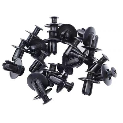 10/30/50/100pcs 8mm Plastic Rivets Fasteners Screw Car Bumper Fender Black Rivet Car Fastener Clips for Toyota Focus Kia Nissan Yamaha