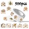 500 Retro Envelope Stickers/Roll - DIY Gift Box & Journal Decoration Sealing Tape