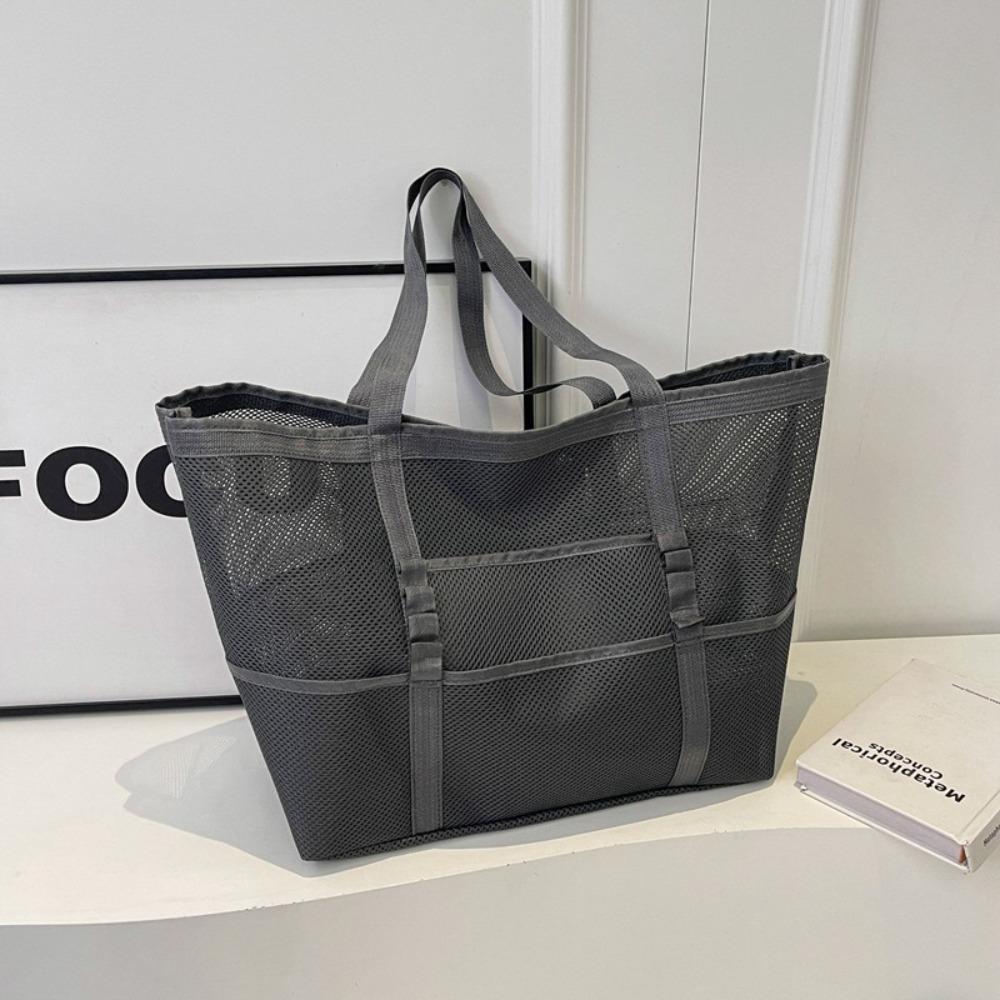 Portable Large Capacity Swimming Bag Multifunctional Hollow Makeup Storage Bag Mesh Beach Bags Women