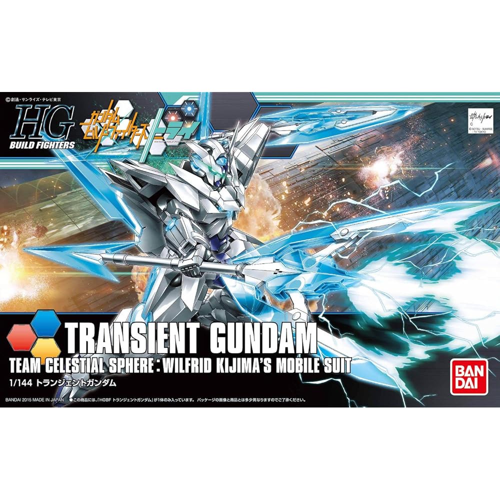 HGBF Transient Gundam 1/144 Scale Model Kit Gundam Build Fighters Try Collectible Figure