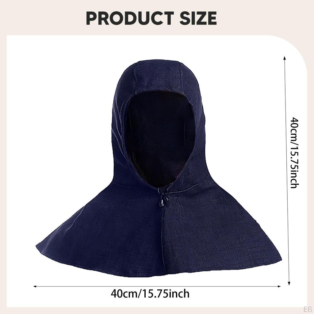 Kaptur Spawalniczy Czapka Robocza, Pełne Zakrycie Głowy, Wygodny i Odporny na Zużycie dla Mężczyzn Kobiet,