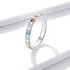 Sweet Rainbow Ring, Personality Trend Women'S Dog Print Jewelry, Cute Animal Cat Paw Ring