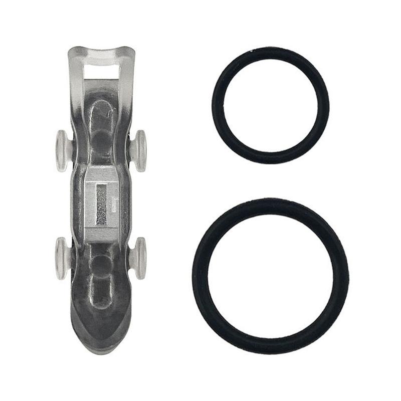 Magnetic Fishing Hook Keeper Black Fishing Baits Holder Fishing Hook Secure Keeper Holder with 2 Different Rubber Rings