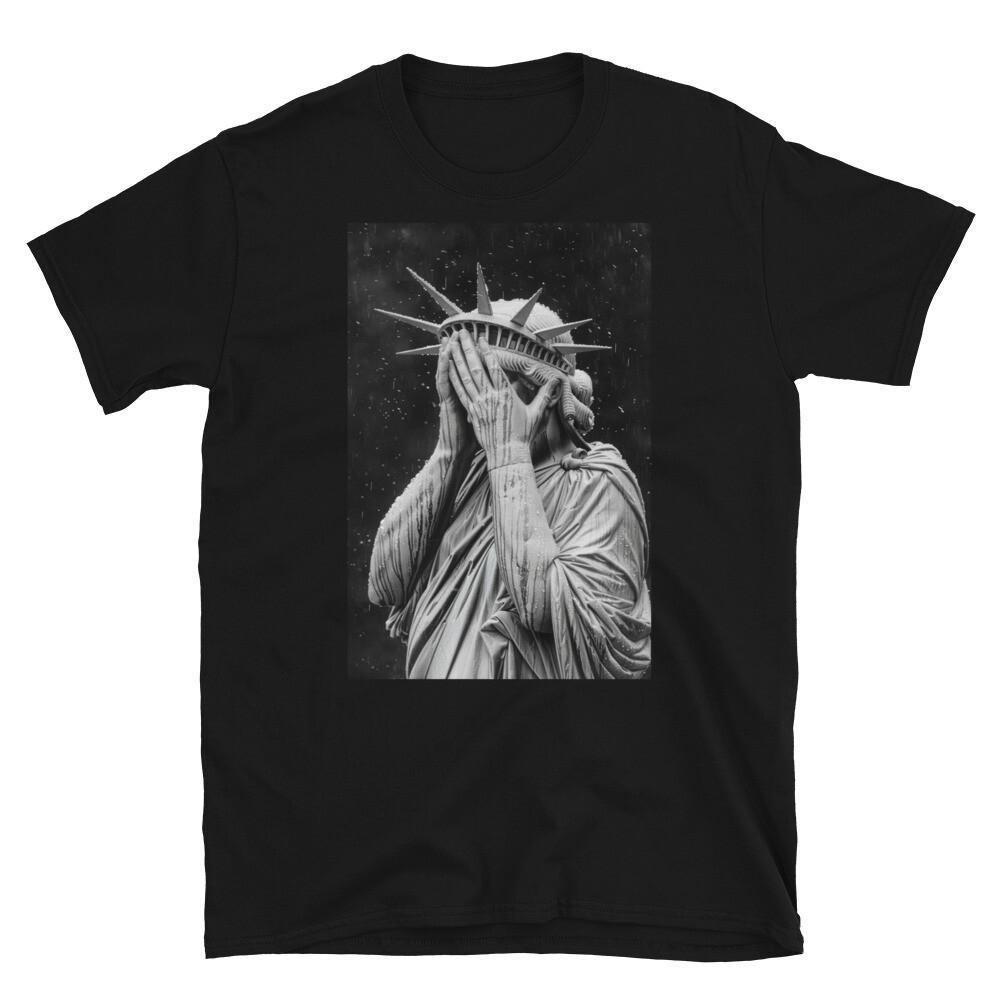 

Crying Statue of Liberty Short-Sleeve Unisex T-Shirt S