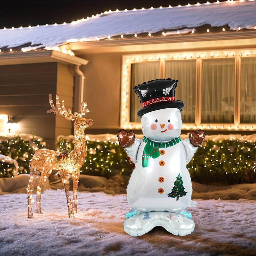 1pc Giant Snowman Foil Balloon for Festive Indoor/Outdoor Decor - Perfect for Christmas, New Year's, and Birthday Parties