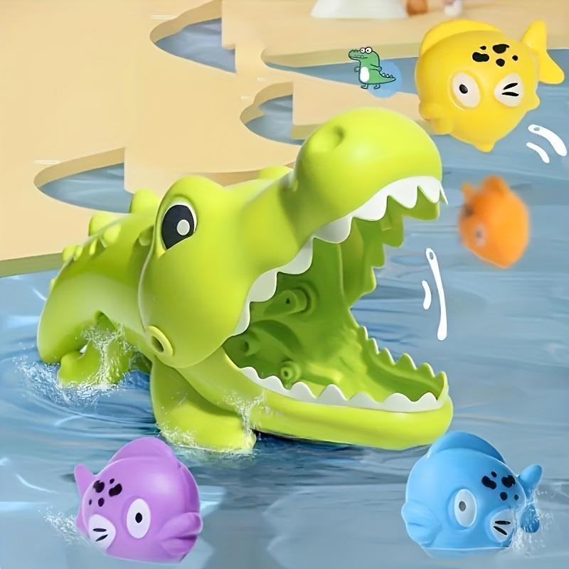 Nteractive Crocodile Bath Toy for Kids, Educational Water Playset, Durable Plastic, Fun Feeding Action, for Ages 0-3